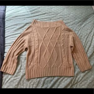 Off the shoulder knit cream sweater